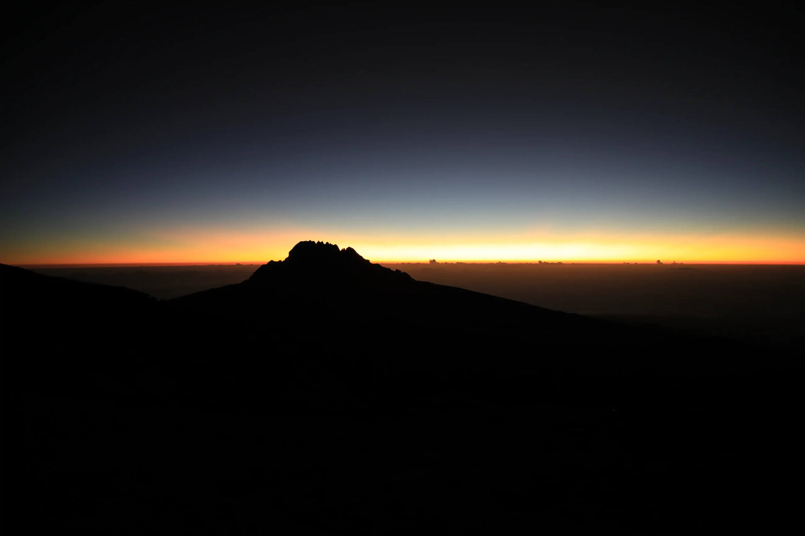Mawenzi peak seen from the moorland near Mawenzi Tarn on the Rongai Route, Mount Kilimanjaro.