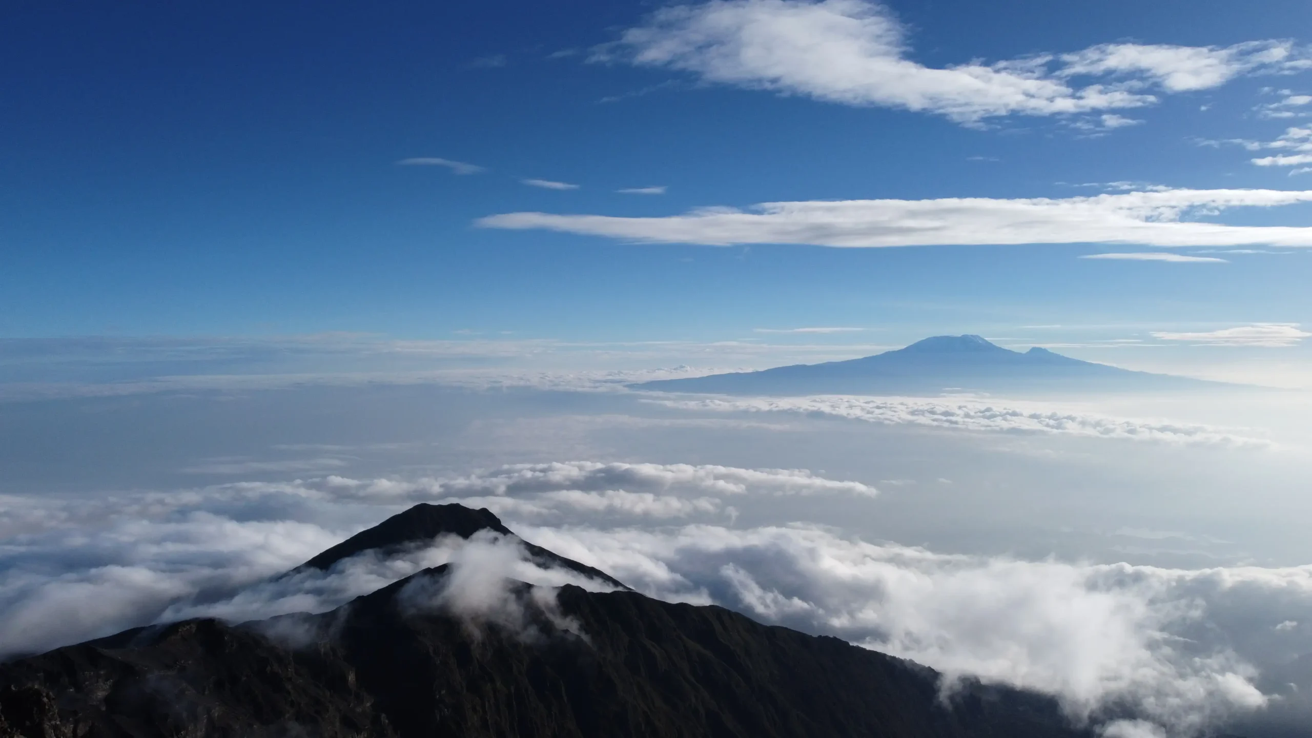 Glacier view from the summit of Mount Kilimanjaro, Tanzania